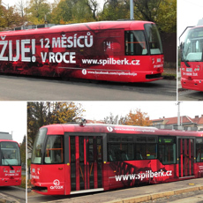 Křest tramvaje ŠPILBERK ŽIJE! podle našeho grafického návrhu